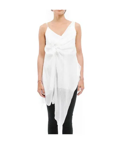 Marc Le Bihan Pleated Detail Sling In White