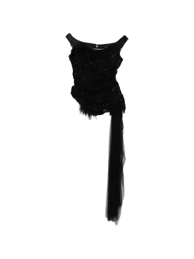 Marc Le Bihan Sequin Top In Black