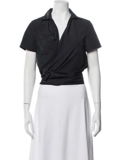Pre-owned Marc Le Bihan Short Sleeve Top In Blue