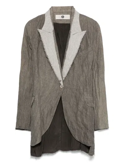 Marc Le Bihan Single-breasted Blazer In Brown