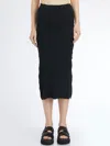 Marc Le Bihan Stretch Silk Mix Skirt In Black