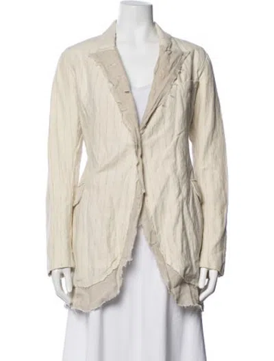 Pre-owned Marc Le Bihan Striped Blazer In Neutrals
