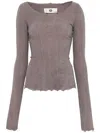 Marc Le Bihan Textured Top In Grey