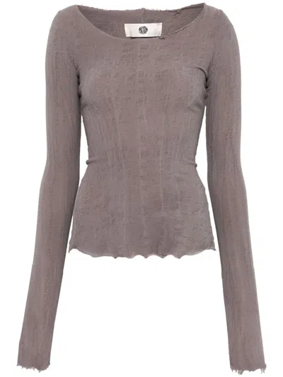 Marc Le Bihan Textured Top In Grey