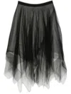 Marc Le Bihan Dark Gray Irregular Skirt In Black