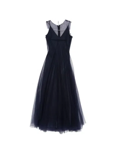 Marc Le Bihan Tulle-overlay Sleeveless Dress In Black
