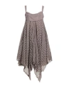 Marc Le Bihan Woman Maxi Dress Taupe Size 10 Viscose, Linen In Gray