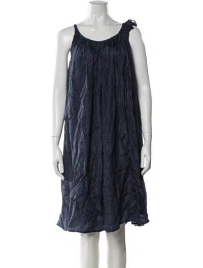 Pre-owned Marc Le Bihan Wool Midi Length Dress In Blue