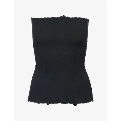 Marc Lebihan Womens Bustier Stretch-knit Top Noir