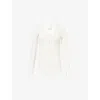 Marc Lebihan Womens Central-seam Ribbed Cotton-jersey T-shirt Ecru