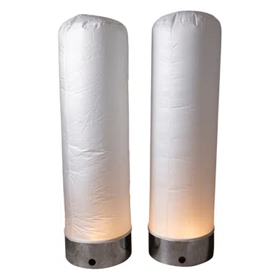 Pre-owned Marc Lepage Rare "parachute" Prototype Lamps By  For Knoll In Transparent