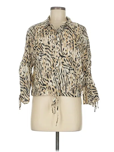 Pre-owned Marc New York 3/4 Sleeve Blouse In Brown