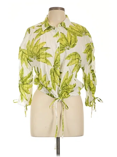 Pre-owned Marc New York 3/4 Sleeve Blouse In Green