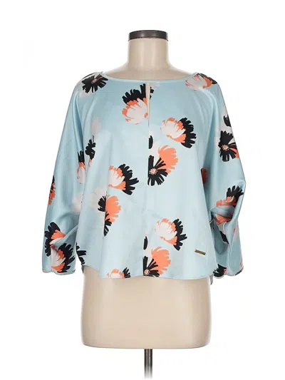 Pre-owned Marc New York Andrew Marc 3/4 Sleeve Blouse In Blue