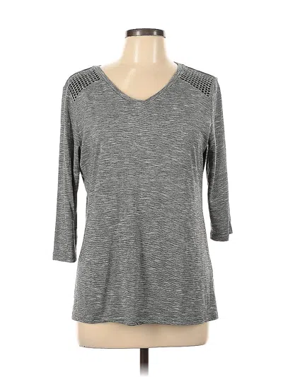 Pre-owned Marc New York Andrew Marc 3/4 Sleeve T-shirt In Gray