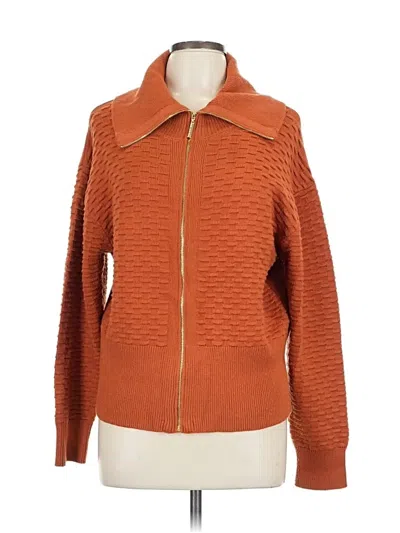 Pre-owned Marc New York Andrew Marc Cardigan Sweater In Orange