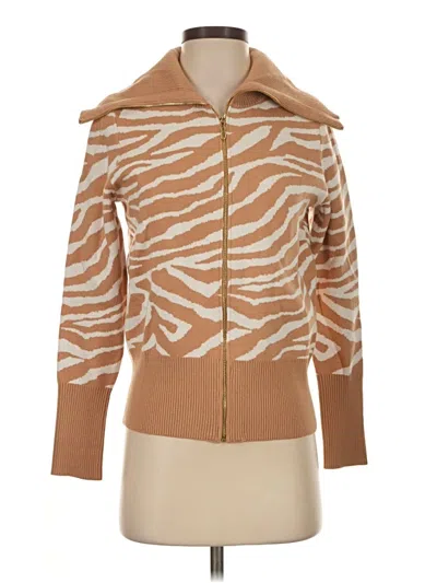 Pre-owned Marc New York Andrew Marc Cardigan Sweater In Tan