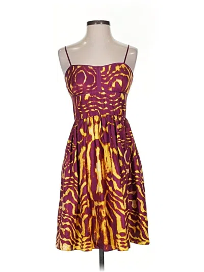 Pre-owned Marc New York Andrew Marc Cocktail Dress In Burgundy
