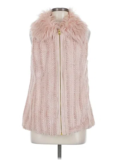 Pre-owned Marc New York Andrew Marc Faux Fur Vest In Pink