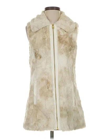 Pre-owned Marc New York Andrew Marc Faux Fur Vest In White