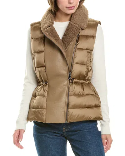 Marc New York Andrew Marc Sport Women's Faux-shearling Vest In Mushroom