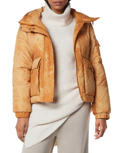 Marc New York Andrew  Cheyenne Stone Wash Hooded Puffer Coat In Desert