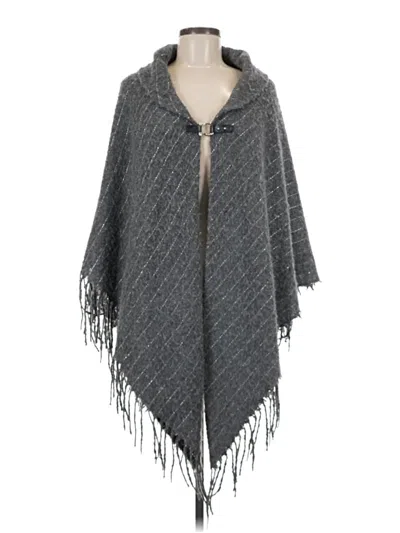 Pre-owned Marc New York Andrew Marc Poncho In Gray