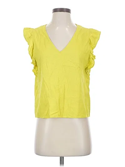 Pre-owned Marc New York Andrew Marc Sleeveless Blouse In Yellow