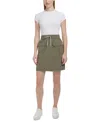 Marc New York Andrew Marc Sport Women's Cotton Poplin Cargo Skirt In Dusty Olive