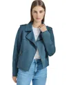Marc New York Faux Suede Moto Jacket In Midnight