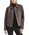 Marc New York Faux Leather Jacket In Mocha