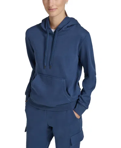 Marc New York Andrew Marc Sport Women's Long-sleeve Fleece Hoodie In Royal