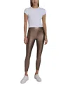 Marc New York Andrew Marc Sport Women's Metallic Faux-leather Leggings In Bronze