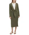 Marc New York Andrew Marc Sport Women's Pull-on Crochet Midi Skirt In Dusty Olive