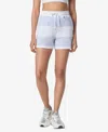 Marc New York Andrew Marc Sport Women's Rugby Stripe Shorts In French Blue