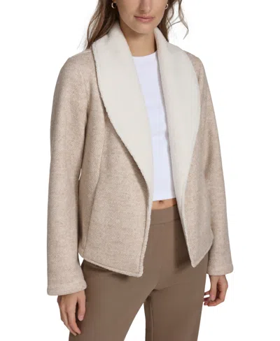 Marc New York Andrew Marc Sport Women's Tweed Cardigan In Tan