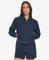 Marc New York Light Weight Stretch Woven Bomber Jacket In Ink