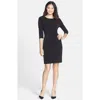 Marc New York By Andrew Marc Shirred Jersey Sheath Dress In Black