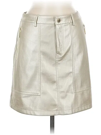Marc New York Faux Leather Skirt In Silver