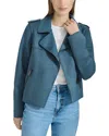 Marc New York Faux Suede Moto Jacket In Midnight