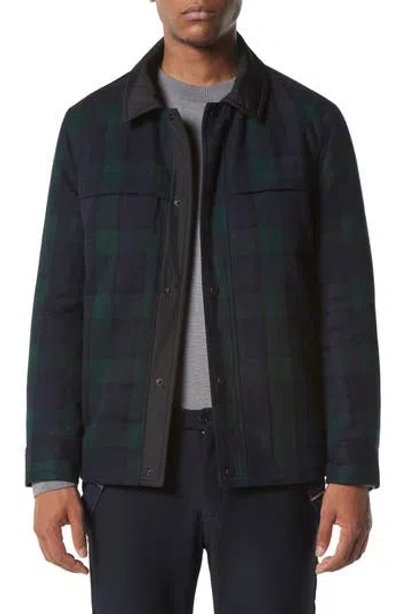 Marc New York Gosper Water Resistant Shirt Jacket In Plaid Blk/grn