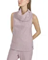 Marc New York Women's Ribbed Funnel-neck Sleeveless Top In Elderberry