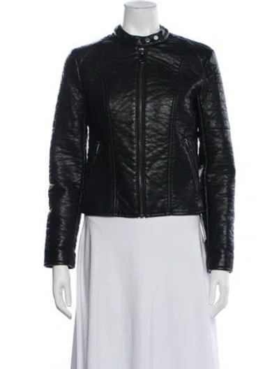 Pre-owned Marc New York Leather Coat In Black
