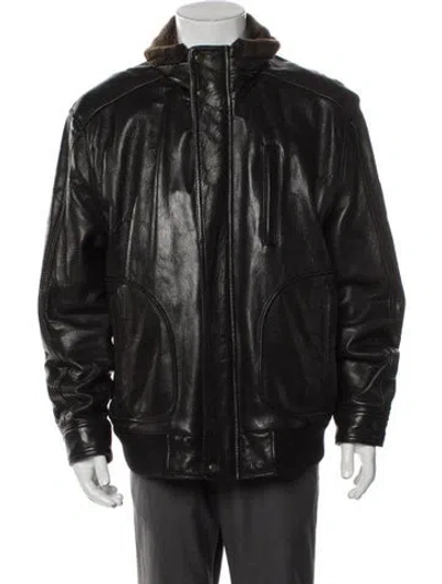 Pre-owned Marc New York Leather Jacket In Black