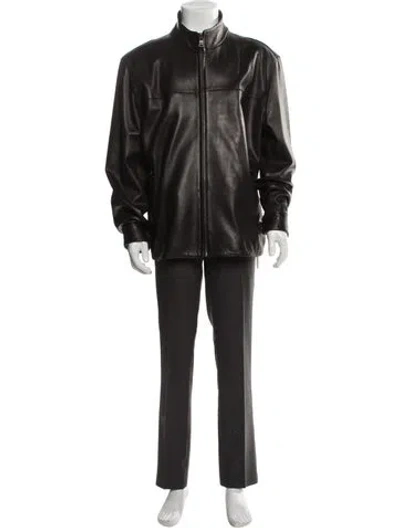 Pre-owned Marc New York Leather Jacket In Black