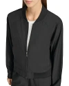 Marc New York Light Weight Stretch Woven Bomber Jacket In Black