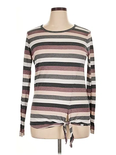 Pre-owned Marc New York Long Sleeve Top Gray Crew Neck Tops
