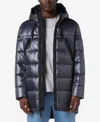 Marc New York Men's Barreto Super Wet Cire Parka With Grossgrain Trim In Asphalt
