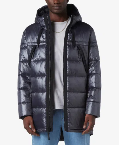 Marc New York Men's Barreto Super Wet Cire Parka With Grossgrain Trim In Asphalt