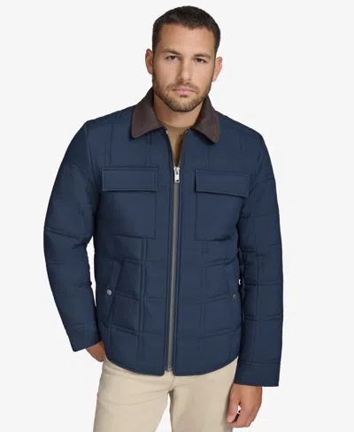 Marc New York Men's Brockman Quilted Shirt Jacket In Blue
